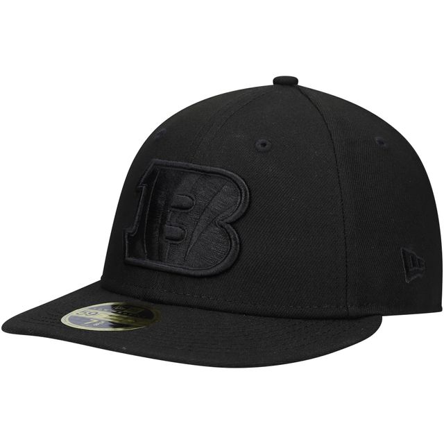 Casquette ajustée 59FIFTY II Low Profile des Bengals de Cincinnati New Era noire pour homme
