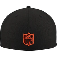 Men's New Era Black Cincinnati Bengals Checkered Undervisor 59FIFTY Fitted Hat