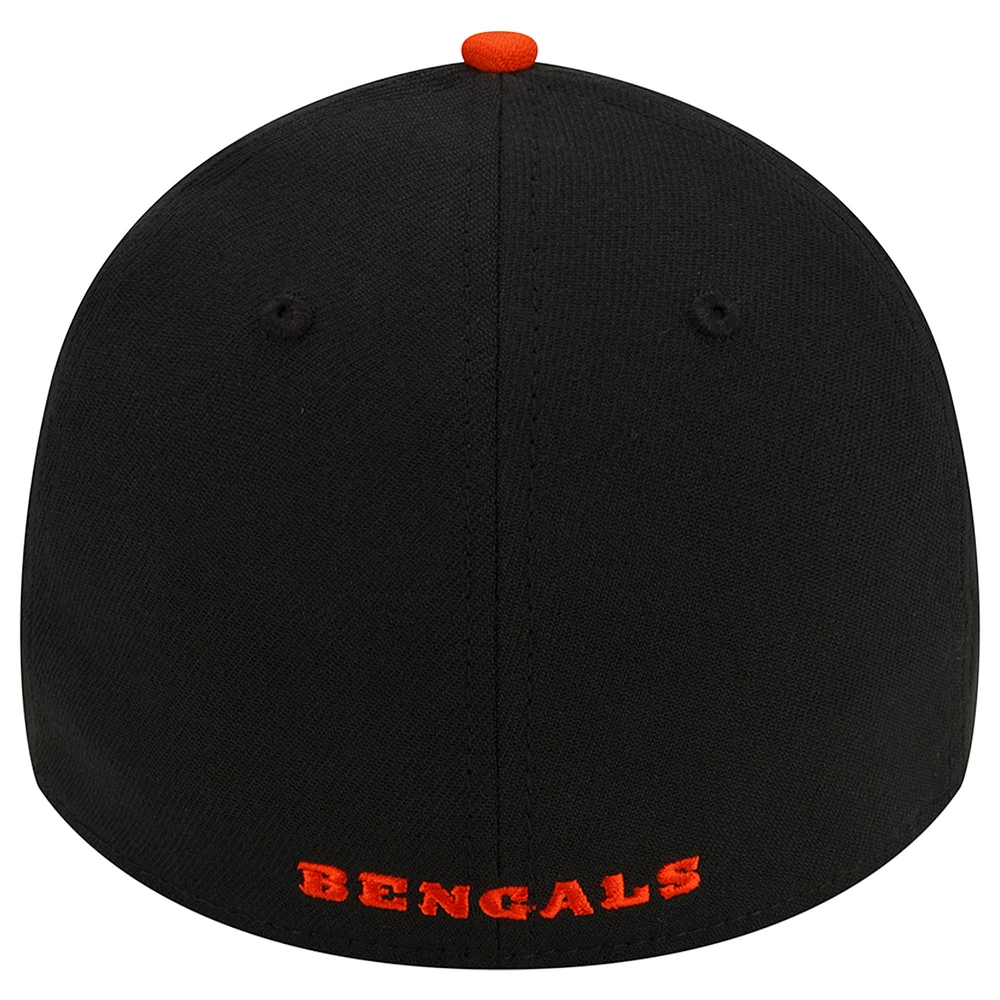 Casquette flexible 39THIRTY classique noire des Bengals de Cincinnati New Era pour hommes