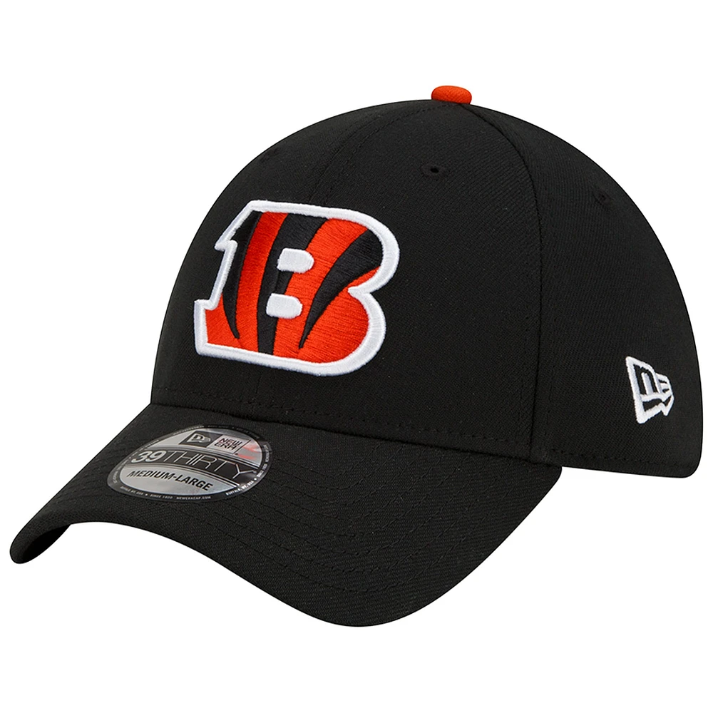 Casquette flexible 39THIRTY classique noire des Bengals de Cincinnati New Era pour hommes