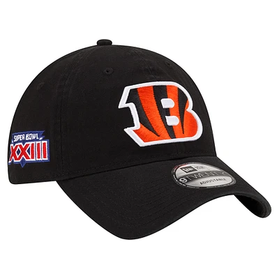Casquette réglable noire Cincinnati Bengals Distinct 9TWENTY New Era pour hommes