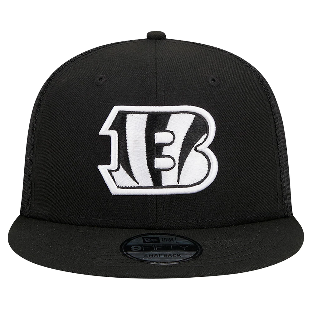 Men's New Era Black Cincinnati Bengals Evergreen 9FIFTY Snapback Hat