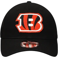 Men's New Era Black Cincinnati Bengals Game Day 9TWENTY Adjustable Trucker Hat
