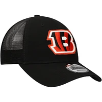 Men's New Era Black Cincinnati Bengals Game Day 9TWENTY Adjustable Trucker Hat