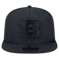 Men's New Era Black Cincinnati Bengals Hydro A-Frame 9FIFTY Snapback Hat