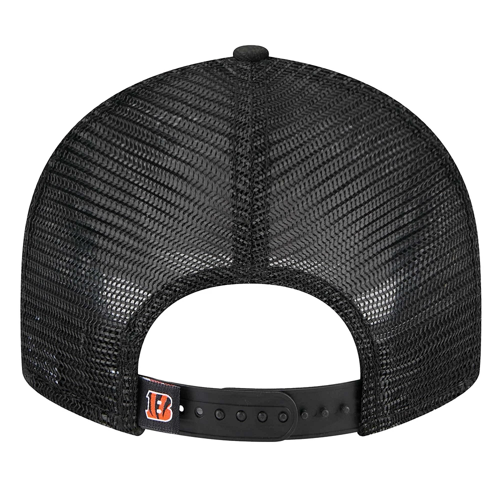 Men's New Era  Black Cincinnati Bengals Low Profile 9FIFTY Snapback Hat