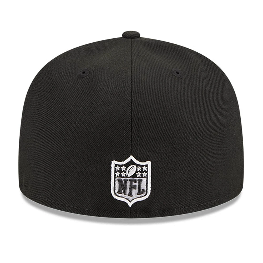 Men's New Era Black Cincinnati Bengals  Main Patch 59FIFTY Fitted Hat