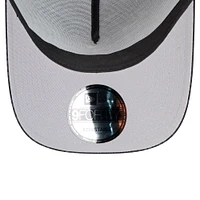 Men's New Era Black Cincinnati Bengals  Midnight Ink Tonal Text A-Frame Trucker 9FORTY Adjustable Hat
