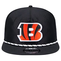 Men's New Era Black Cincinnati Bengals  Rope Golfer Snapback Hat