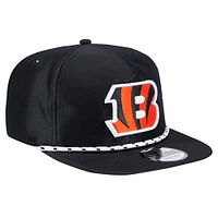 Men's New Era Black Cincinnati Bengals  Rope Golfer Snapback Hat