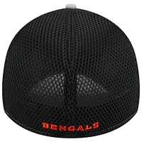Men's New Era Gray/Black Cincinnati Bengals  Pipe 39THIRTY Flex Hat