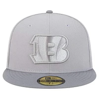Men's New Era Gray/Graphite Cincinnati Bengals Iron Cloud 59FIFTY Fitted Hat