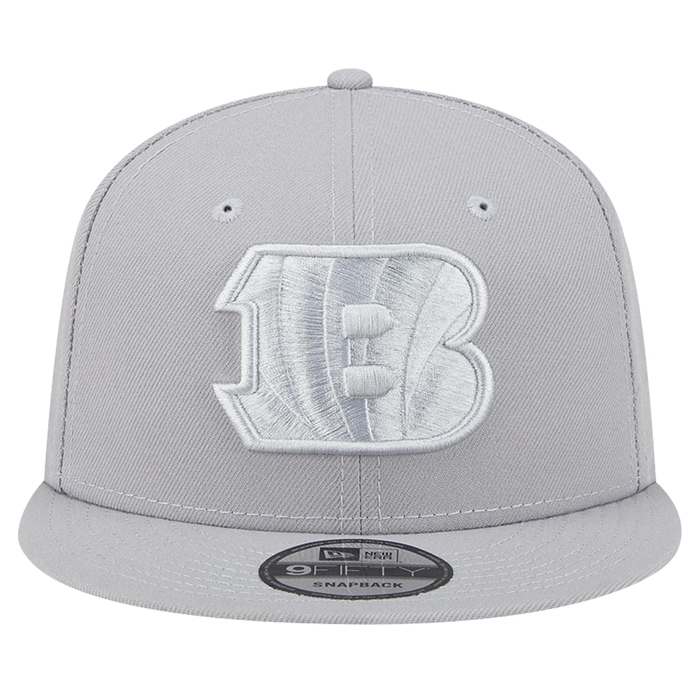 Men's New Era Gray Cincinnati Bengals Color Pack 9FIFTY Snapback Hat