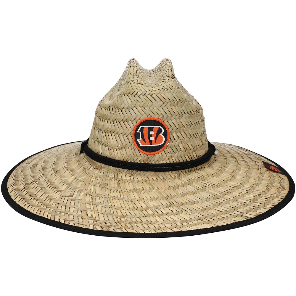 Casquette de sauveteur en paille officielle New Era Natural Cincinnati Bengals NFL Entraînement Camp pour homme