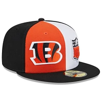 Men's New Era Orange/Black Cincinnati Bengals 2023 Sideline 59FIFTY Fitted Hat