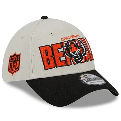 Casquette Flex New Era Stone/Black Cincinnati Bengals 2023 NFL Draft 39THIRTY pour homme