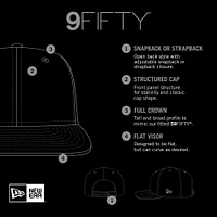 Casquette Snapback 9FIFTY New Era pour hommes, beige, Cincinnati Bengals Color Pack, avec patch latéral