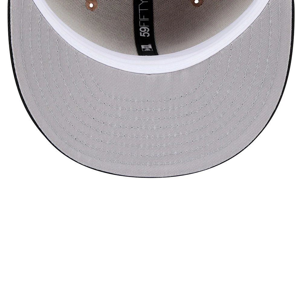 Men's New Era Tan Cincinnati Bengals  Logo Main 59FIFTY Fitted Hat