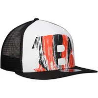 Men's New Era White/Black Cincinnati Bengals Distressed 9FIFTY A-Frame Snapback Hat