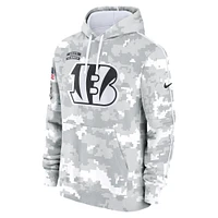 Men's Nike Arctic Camo Cincinnati Bengals 2024 Salute to Service Club Fleece Pullover Hoodie