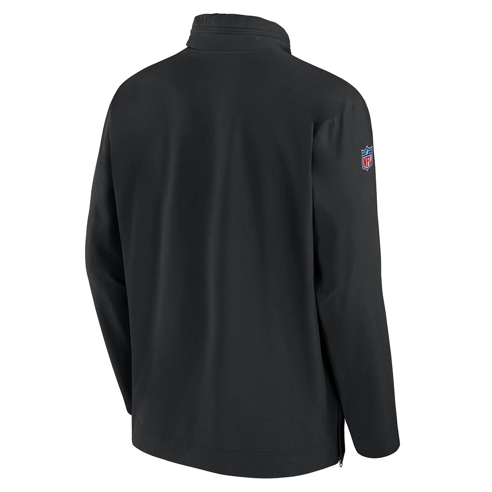Men's Nike Black Cincinnati Bengals 2023 Sideline Coach Half-Zip Hoodie Jacket