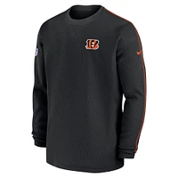 Men's Nike Black Cincinnati Bengals 2024 Sideline Coaches Long Sleeve Top