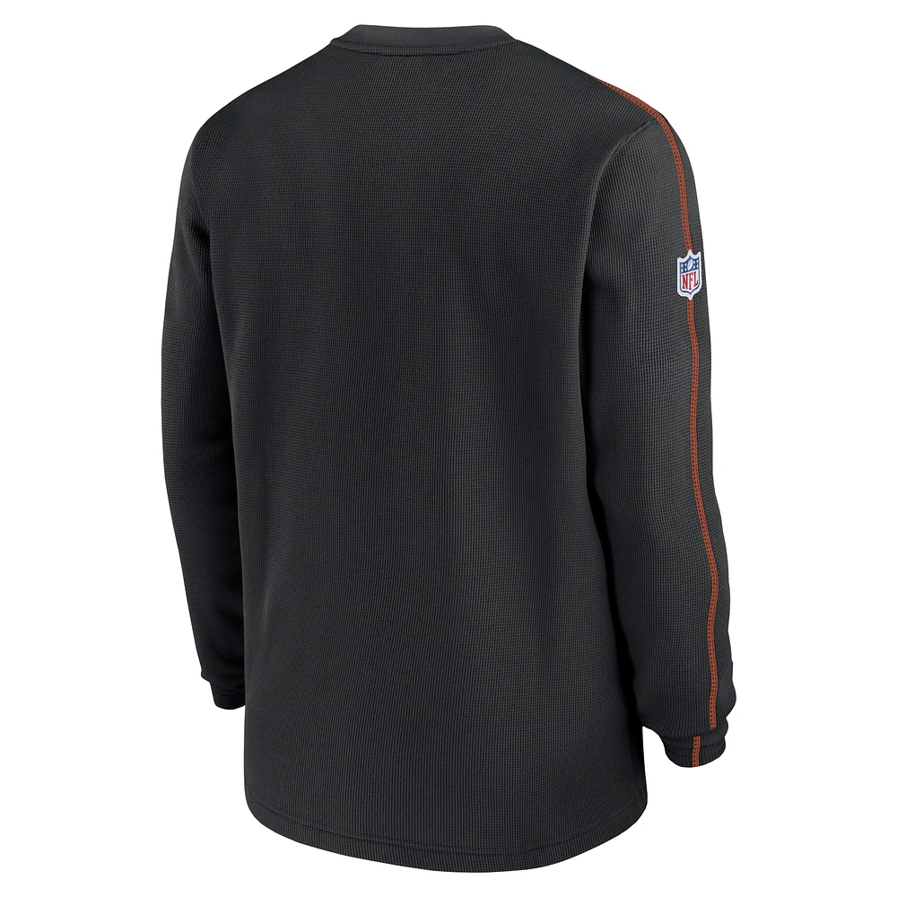 Men's Nike Black Cincinnati Bengals 2024 Sideline Coaches Long Sleeve Top