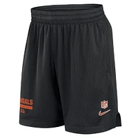 Men's Nike Black Cincinnati Bengals 2024 Sideline Performance Mesh Shorts