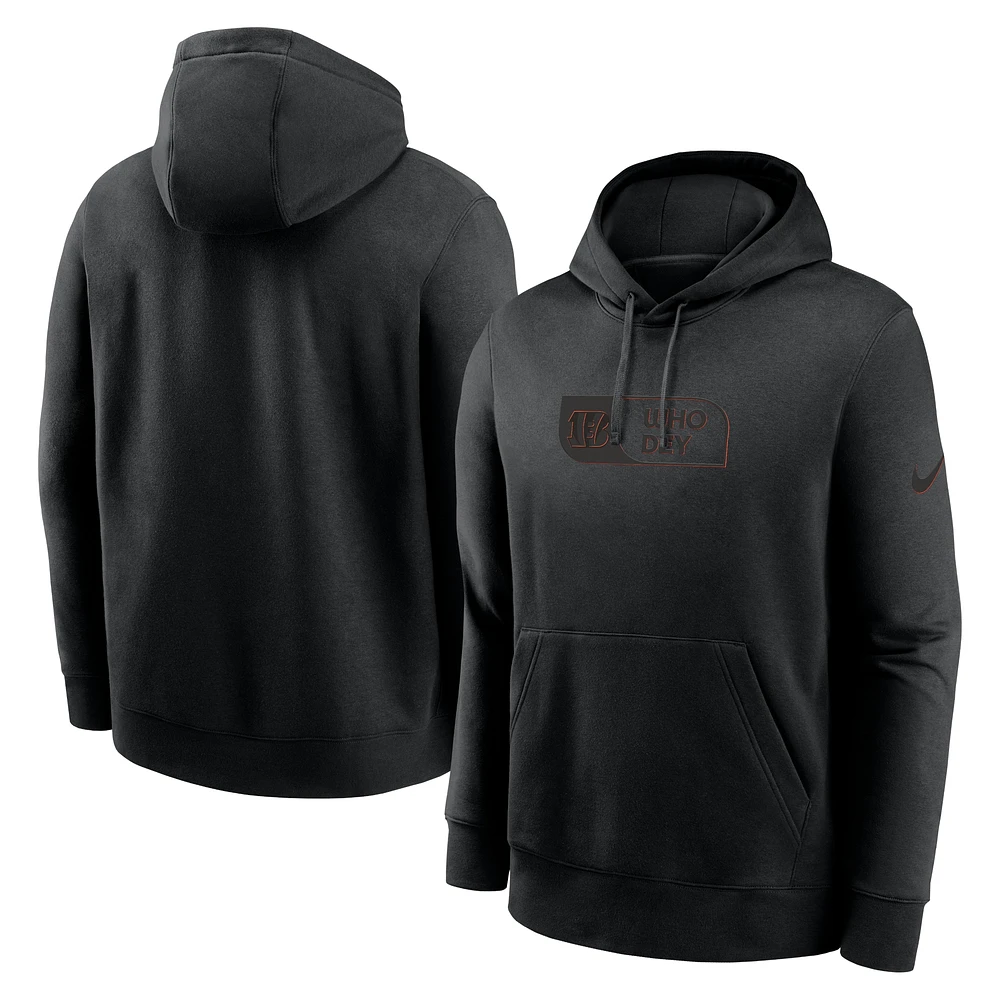 Men's Nike Black Cincinnati Bengals Edge Pack French Terry Club Pullover Hoodie