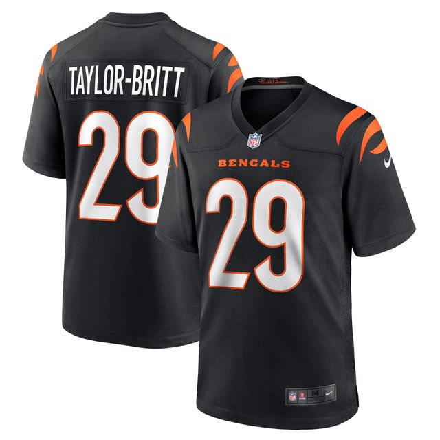 Maillot Nike Cam Taylor-Britt pour homme, noir, joueur de match des Bengals Cincinnati