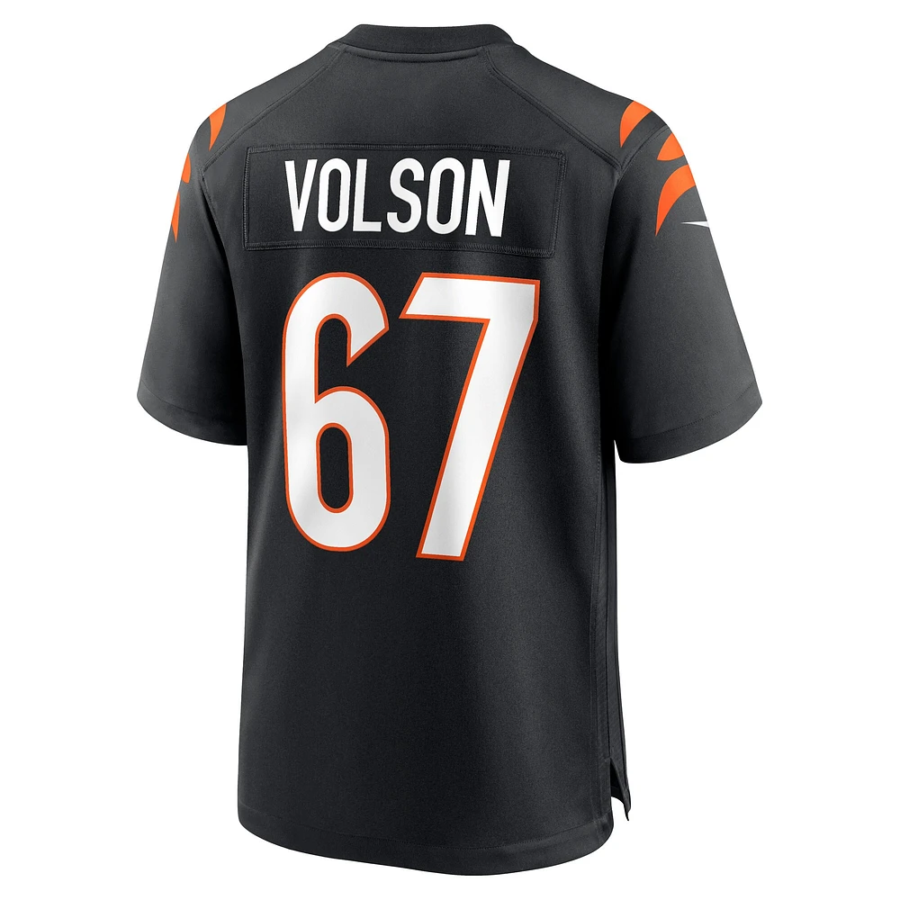 Men's Nike Cordell Volson Black Cincinnati Bengals Game Player Jersey