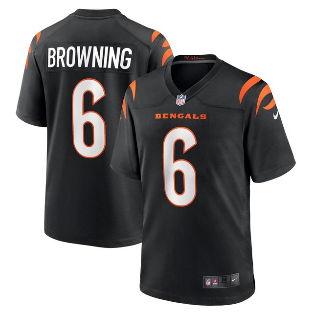 Maillot de match Nike Jake Browning pour hommes, noir, Cincinnati Bengals