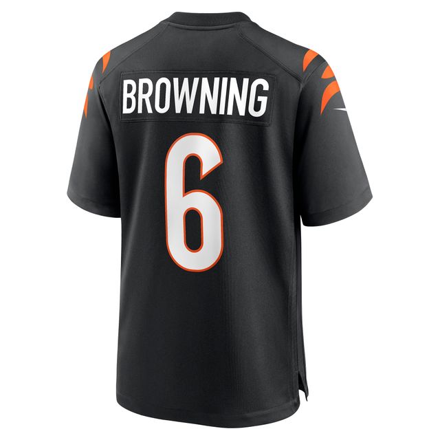 Maillot de match Nike Jake Browning pour hommes, noir, Cincinnati Bengals