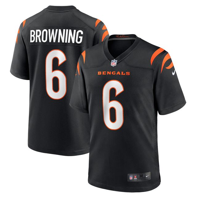 Maillot de match Nike Jake Browning pour hommes, noir, Cincinnati Bengals