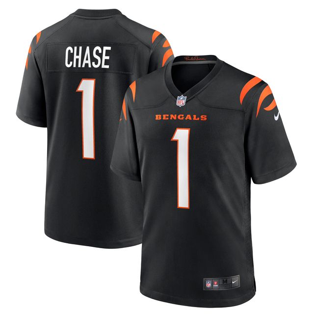 Maillot de match Nike Ja'Marr Chase pour hommes, noir, Cincinnati Bengals