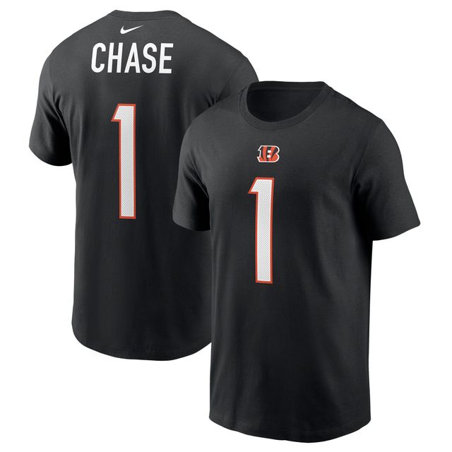 T-shirt Nike Ja'Marr Chase pour homme, noir, nom et numéro du joueur des Bengals de Cincinnati