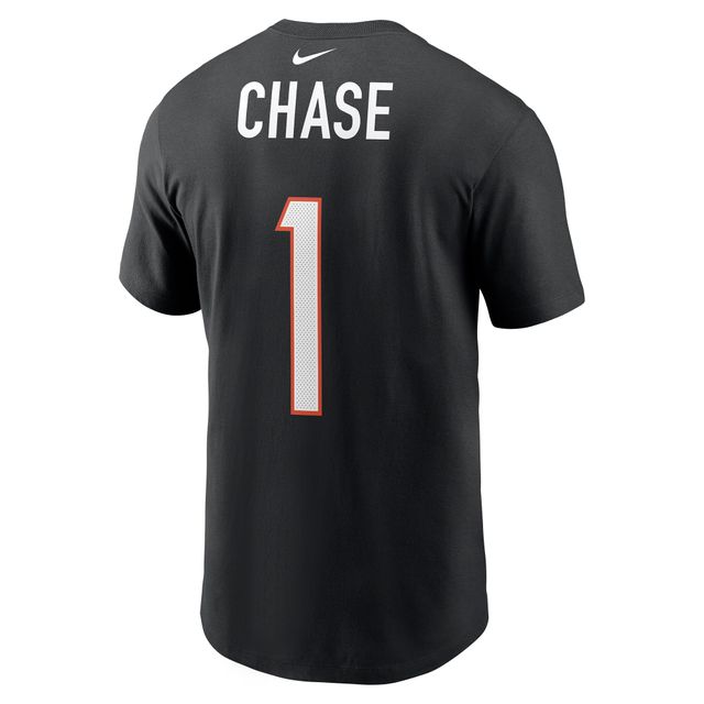 T-shirt Nike Ja'Marr Chase pour homme, noir, nom et numéro du joueur des Bengals de Cincinnati