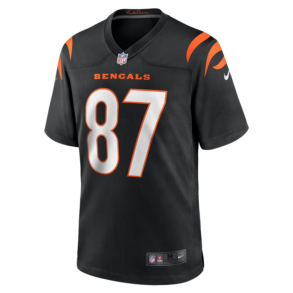 Men's Nike Tanner Hudson Black Cincinnati Bengals Home Game Player Jersey