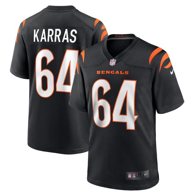 Maillot de joueur match Nike Ted Karras pour hommes, noir, Cincinnati Bengals