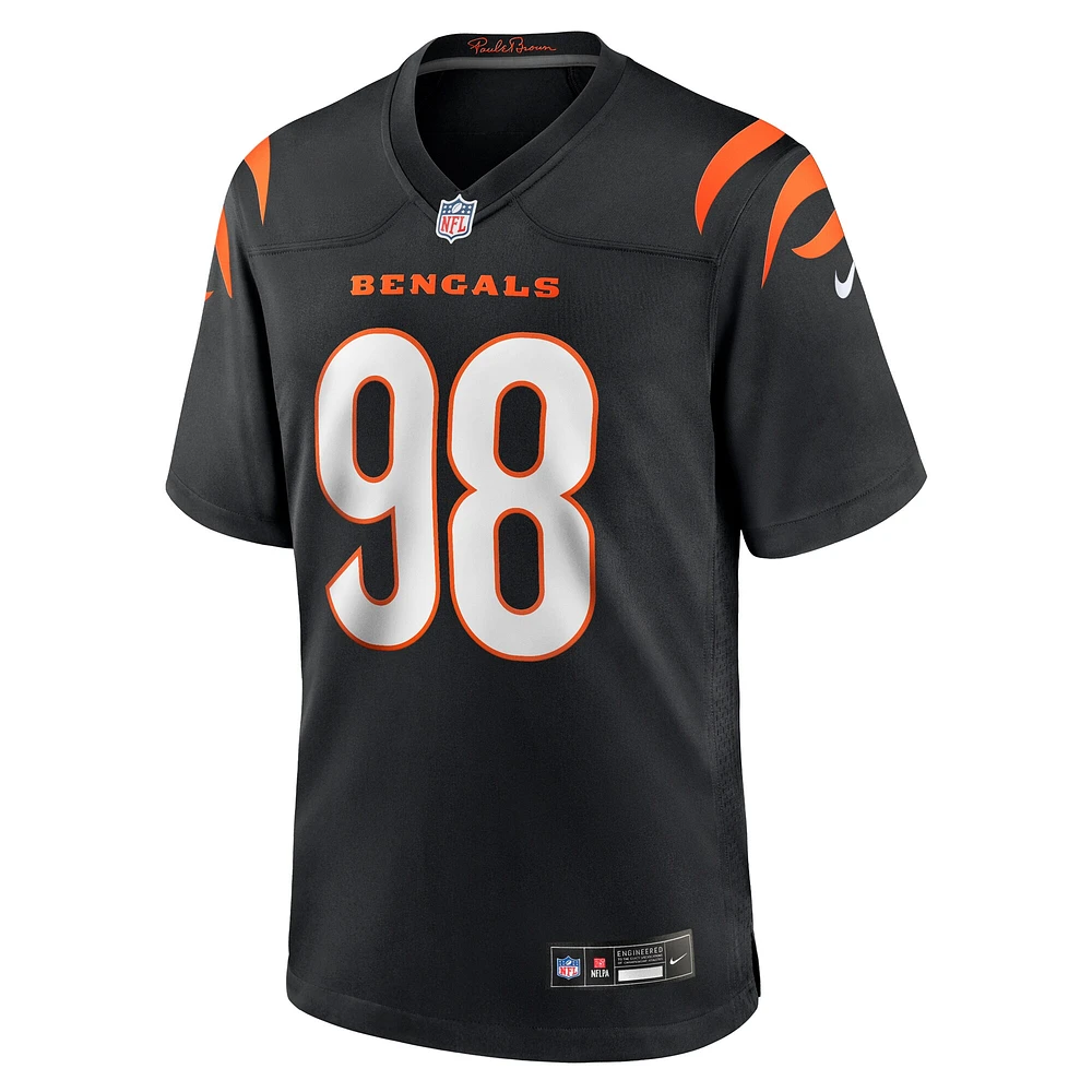Men's Nike Tedarrell Slaton Jr  Black Cincinnati Bengals Team Game Jersey