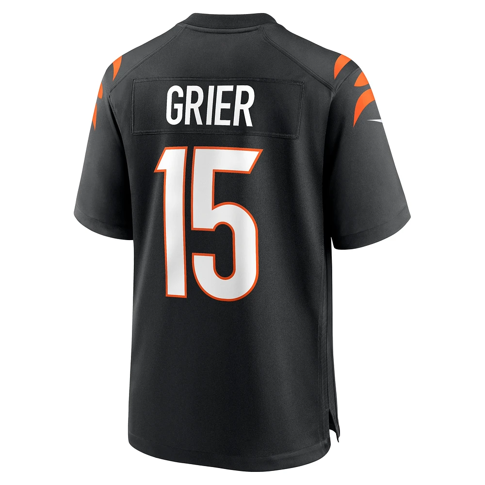 Men's Nike Will Grier  Black Cincinnati Bengals Team Game Jersey