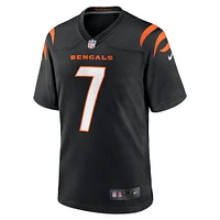 Maillot de match l'équipe Nike Will Grier pour hommes, noir, Cincinnati Bengals