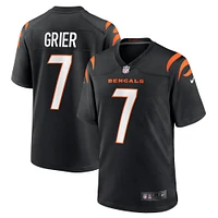 Maillot de match l'équipe Nike Will Grier pour hommes, noir, Cincinnati Bengals