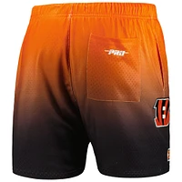 Men's Pro Standard Black/Orange Cincinnati Bengals Ombre Mesh Shorts