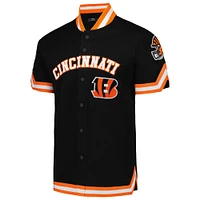 Men's Pro Standard Black Cincinnati Bengals Classic Warm-Up Short Sleeve Full-Snap Jacket