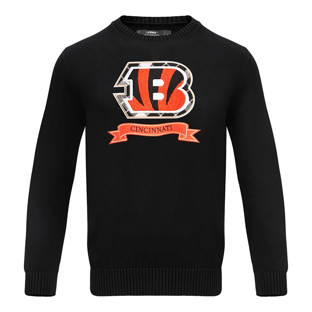Men's Pro Standard Black Cincinnati Bengals Prep Knit Sweater