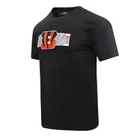 Men's Pro Standard Black Cincinnati Bengals Retro Striper T-Shirt