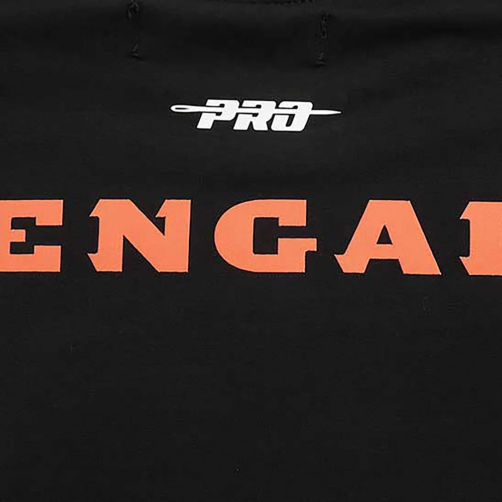 Men's Pro Standard Black Cincinnati Bengals Retro Striper T-Shirt