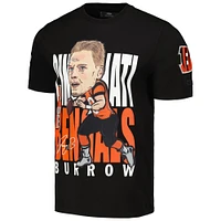 Men's Pro Standard Joe Burrow Black Cincinnati Bengals Avatar Remix Player Graphic T-Shirt