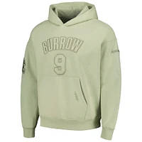 Men's Pro Standard Joe Burrow Light Green Cincinnati Bengals Player Name & Number Pullover Hoodie